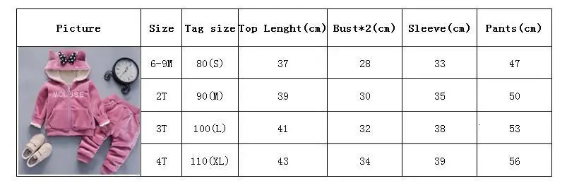 Новинка; зимний теплый костюм для маленьких девочек; утепленная плюшевая хлопковая толстовка с капюшоном и штаны для маленьких девочек; Детский костюм; комплект одежды для детей