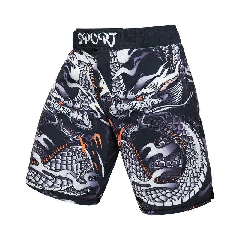 Новинка UFC BJJ MMA Fit Мужские шорты с принтом MMA 3D Fight Grappling Короткие полиэстер Kick гель Муай Тай шорты codylundin - Цвет: 2