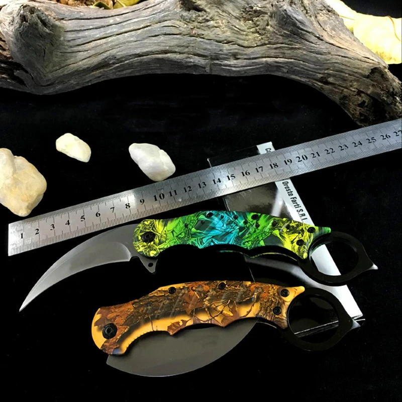 Стальные ножи karambit csgo для охоты тактические кемпинга выживания фиксированное