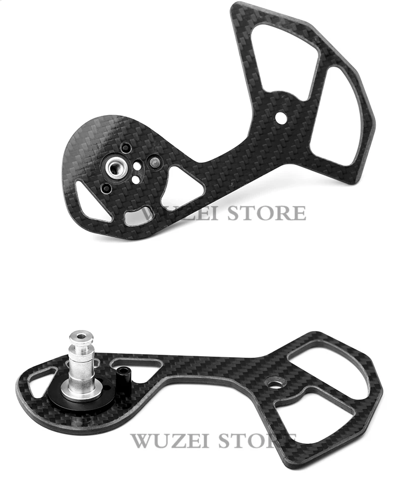 WUZEI MTB Bike Carbon Fiber Ceramic Rear Derailleur17T Pulley Guide Wheel for SHIMANO R6800 R7000 R8000 R9100 Bicycle Derailleur