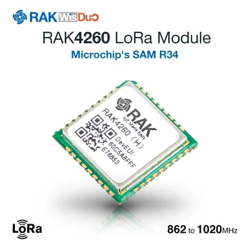 

RAK4260 LoRa module is based on Microchip’s ATSAMR34J18B. It's integrating a 32-bit ARM Cortex -M0+ MCU with a LoRa Transceiver