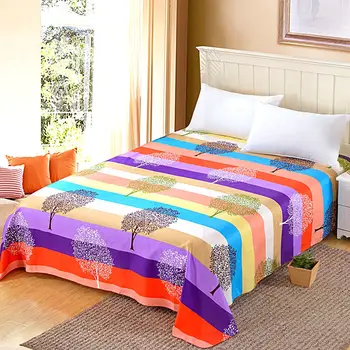 

Rainbow Tree Flat Bed Sheet Single/double Household Bedding Quality Bed Cover Bed Sheet Size 1.6/2/2.3m ( No Pillowcase ) F0114