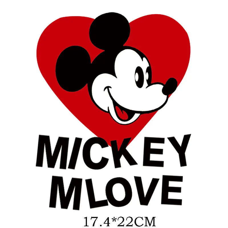 Sewing Needles Mickey Mouse Patches for Clothing Heat Transfer Stickers for T-Shirt Iron on Patches for Clothes for Boys Girls Kawaii Custom Genuine Leather Fabric & Sewing Supplies