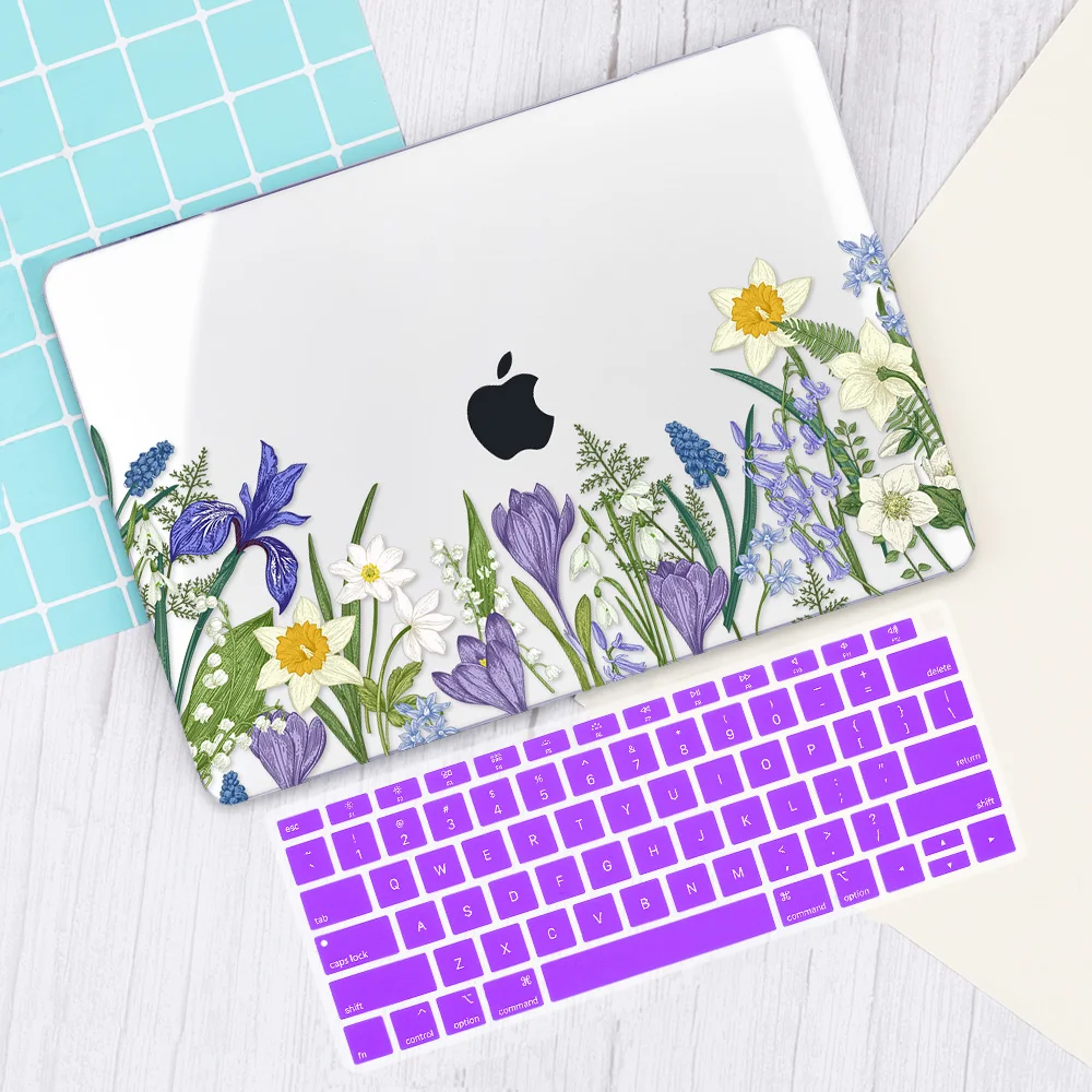 Чехол для ноутбука Apple MacBook Air Pro retina 11 12 13 15 16 дюймов Сенсорная панель A2141 A2159 A1932 Жесткий Чехол для клавиатуры