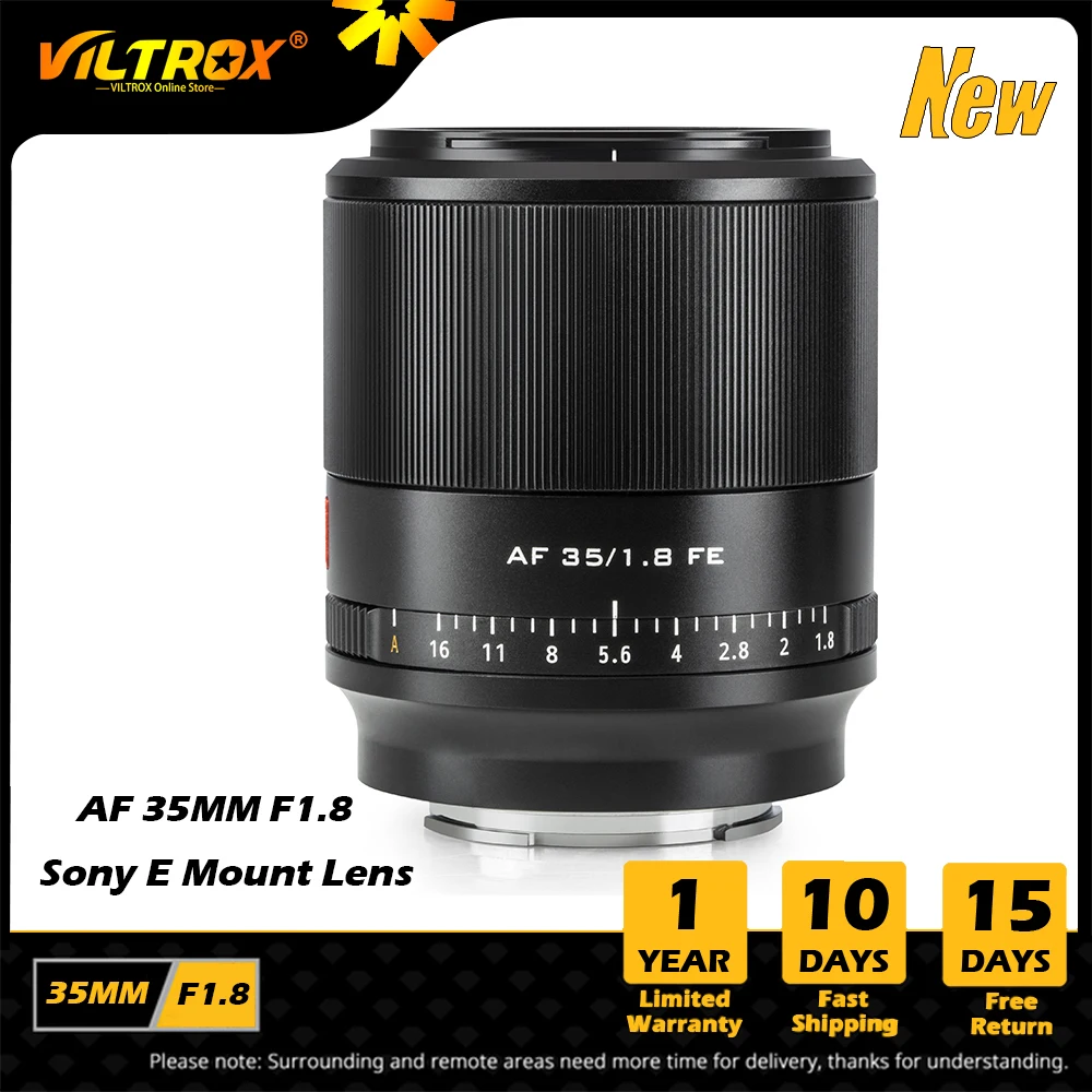 VILTROX 35mm F1.8 For Full Frame Lens Auto Focus Large Aperture Portrait Lens Sony FE mount Sony a6000 A7III ZV-E10 Camera Lens