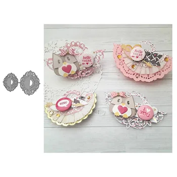 

JC Lace Shell Shape Metal Cutting Dies DIY Scrapbooking Craft Mold Stencil Plate Handmade Punch Blade Paper Model Make Template