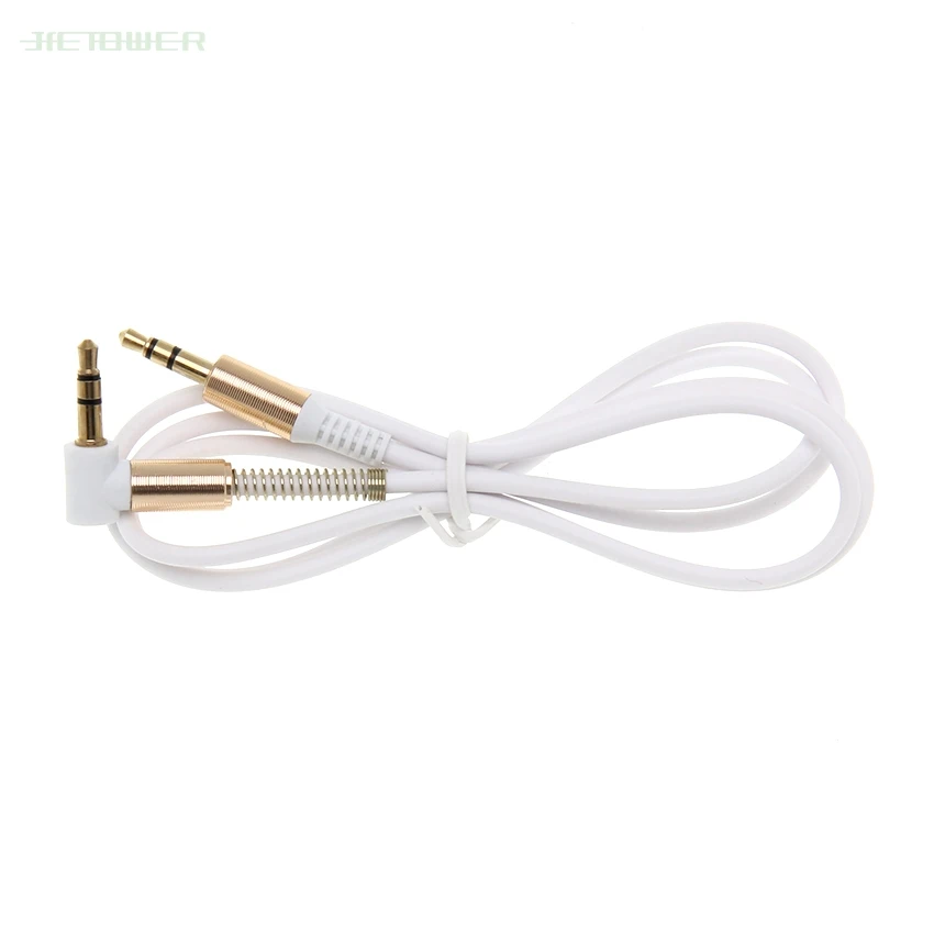 Good quality 3 5mm Connector Audio Cable For iPhone Car Headphone Speaker Wire Line Aux Cord Bend to Straight Line 100pcs lot