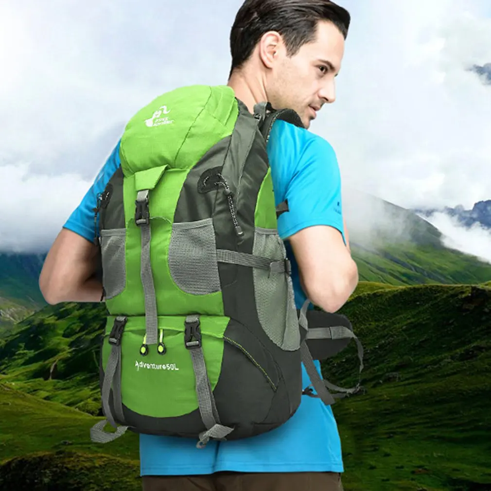 50L Mountaineering bag Outdoor Hiking Walking Backpack Large Capacity Rain Waterproof