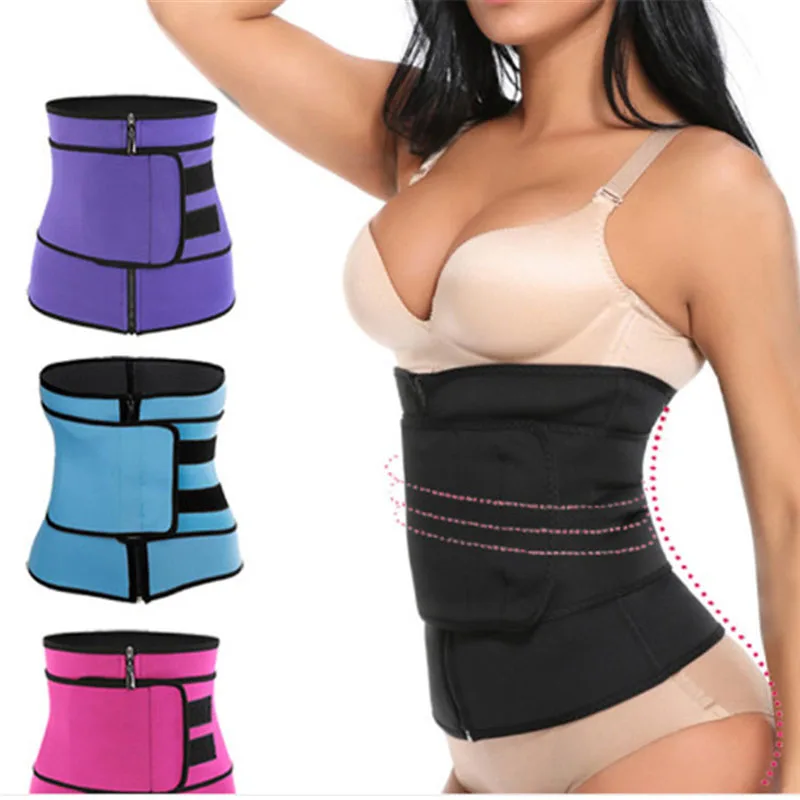 

Abdominal Belt High Compression Zipper Waist Support Waist Cincher Corset Underbust Body Sweat Waist Trainer