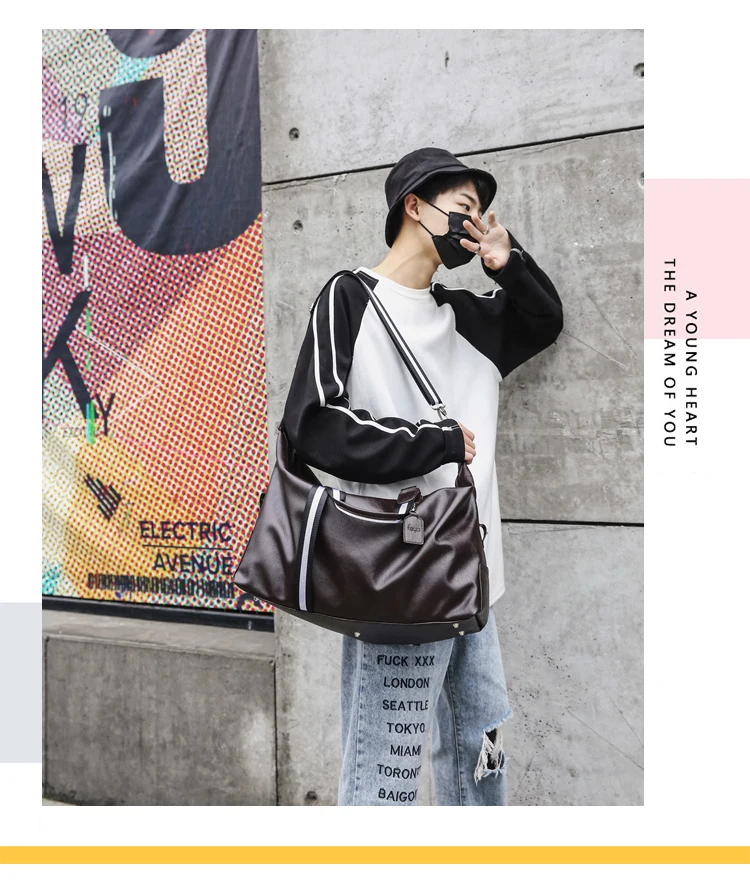 Travel Bag Large Capacity Men Hand Luggage Travel Duffle Bags Leather Handbag Multifunction Women Shoulder Bag Bolsos Weekender