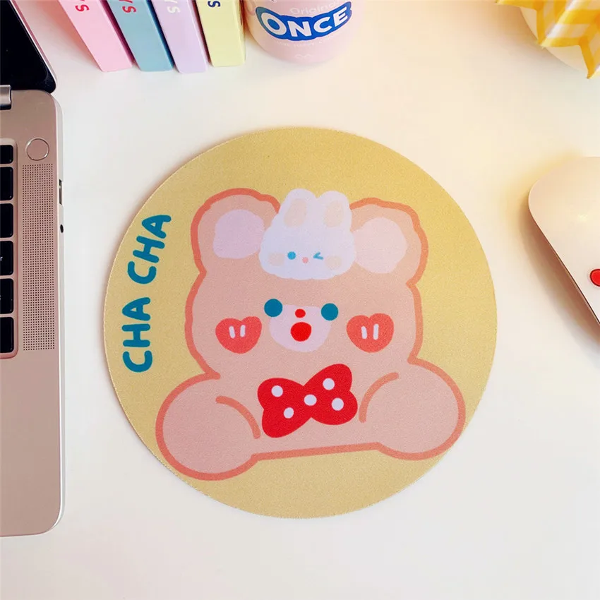Tapete de Mesa Almofada para Meninas Kawaii Meninas Urso Mouse Almofada Bonito Almofadas Japonês Escritório Estacionário Decoração Copo Presente 9 Cheap Almofadas de mesa & Blotters