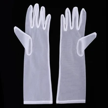 Свадебные перчатки для невесты вечерний костюм элегантная длинная перчатка Тюль Свадебные аксессуары