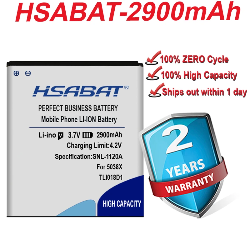 Аккумулятор HSABAT 2900 мАч TLi018D1 TLi018D2 для Alcatel One Touch Pop D5 Dual 5038x OT5038X 3 5015D OT 5016 бесплатная