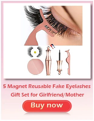 New Arrival Magnetic False Eyelashes& Eyeliner 5 Magnets Natural Soft Fake Eyelashes Extension with 2 Pairs Eyelashes