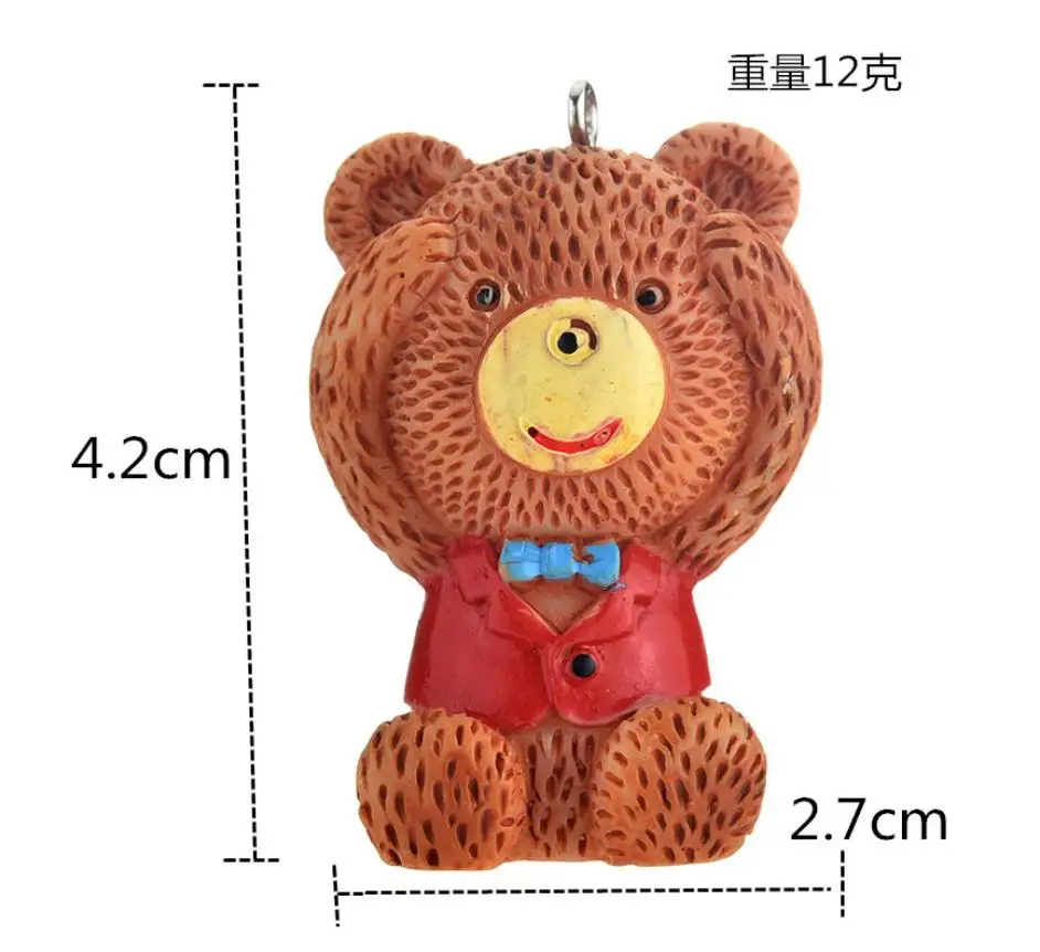 Заколки для волос мультфильм kawaii плюшевый мишка flatback кабошон для DIY скрапбукинга, брелок серьги кулон