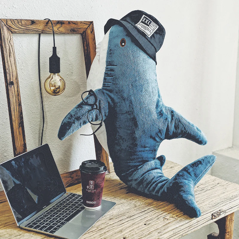 

Simulation Cute Shark Plush Birthday Gifts for Children Boys Girls Sleeping Pillow Travel Companion Toy Gift Appease Cushion
