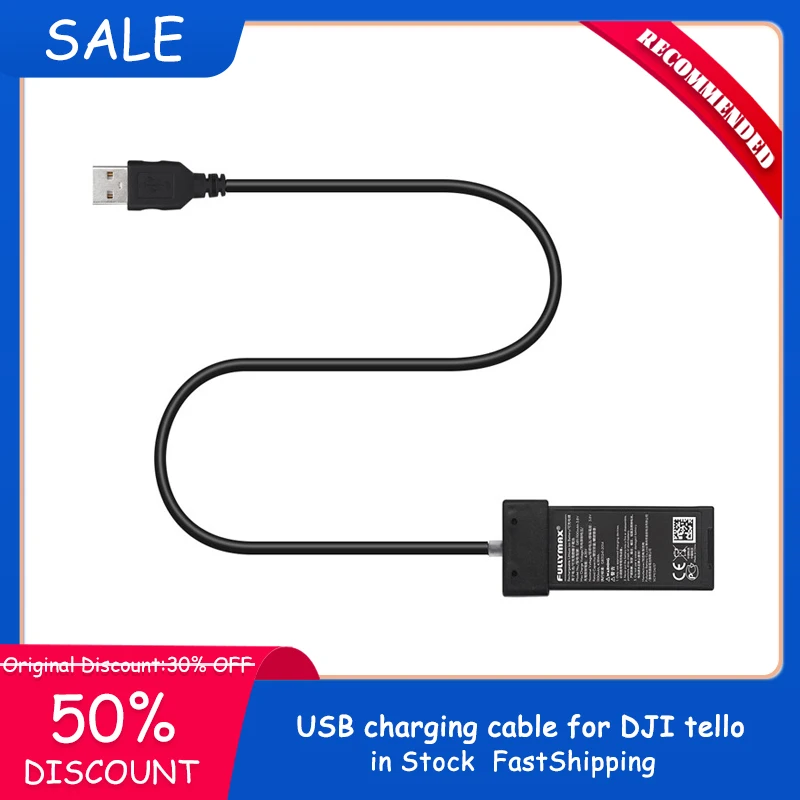 Vendita Tello Caricabatterie Cavo Usb Linea Di Ricarica Porta Di Connessione 70Cm Per Dji Tello 1100Mah Fpv Quadcopter Drone Accessori Batteria