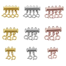 

2 3 4 Holes Strong Magnetic Clasps Tubes Lock Layered Bracelet Necklaces Slide Buckle Hook Jewelry Findings