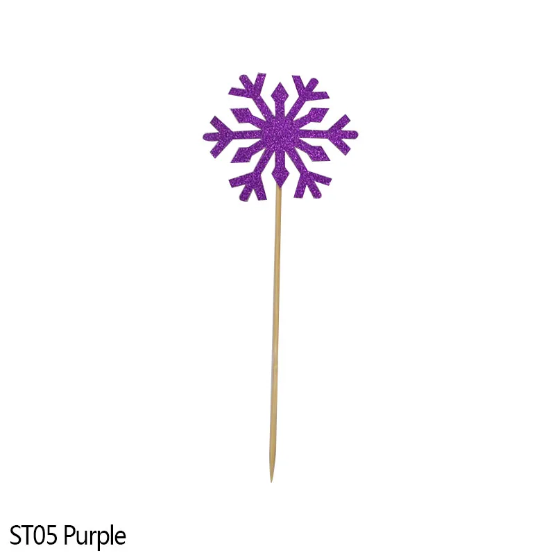 ST05 Purple Рождественские снежинки серии фестиваль орнамент день рождения торт Топпер подарочные пакеты фольга спираль Рождественская елка Гирлянда DIY комнаты подвесной Декор - Цвет: ST05 Purple