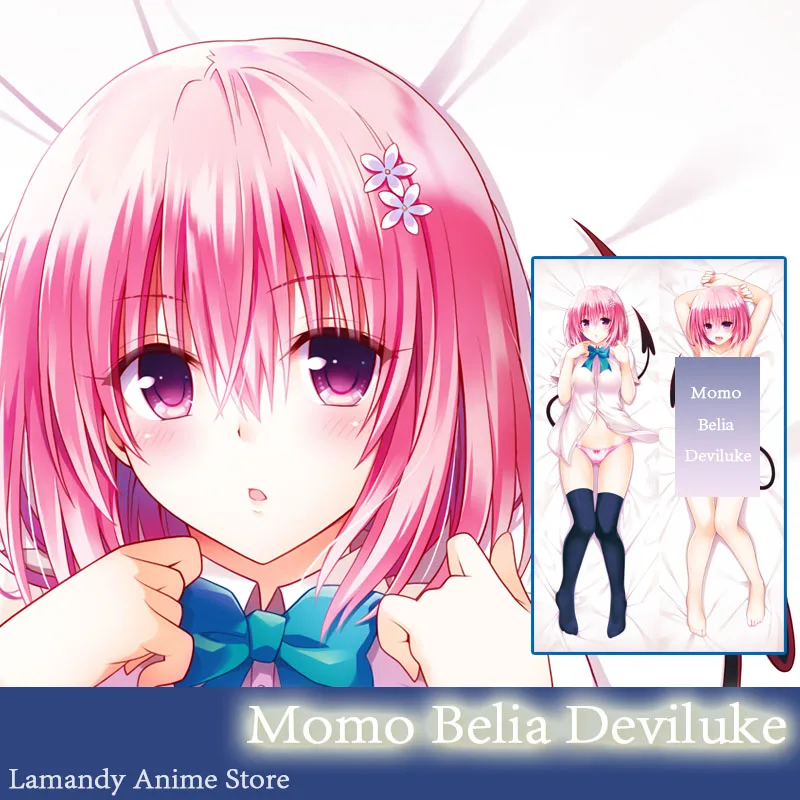 

Dakimakura Anime Momo Belia Deviluke To Love Ru Double Sided Print Pillowcase Life Size Body Pillow Cover