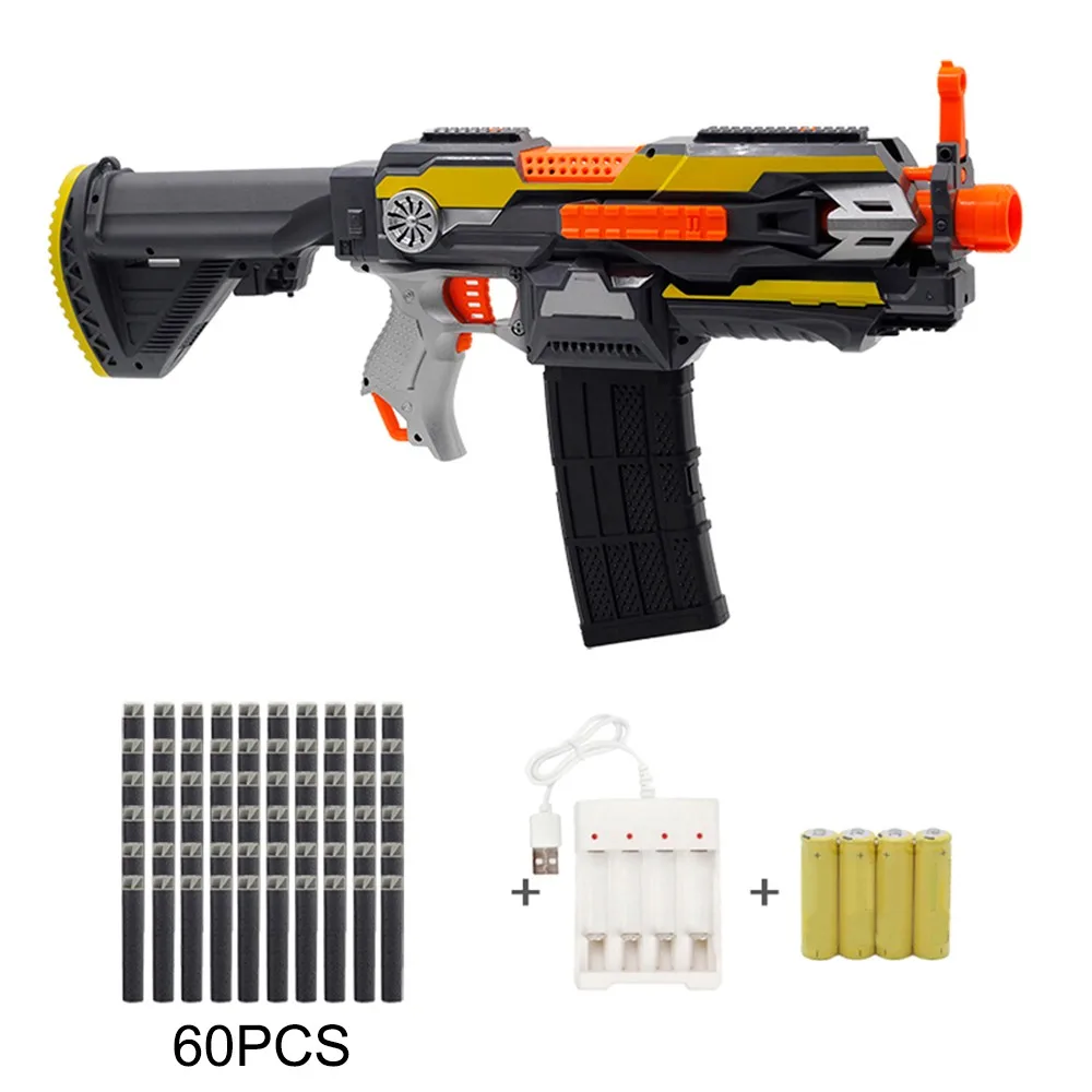Electric Soft Bullet Gun For Nerf Toy Gun Pistol Eva Darts Blaster Safety Soft Bullet Shoot Silencer Toy Gun For Kids Toy Guns Aliexpress