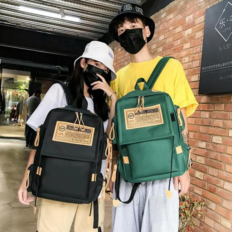 

Men Women Backpack Schoolbag Canvas Female Bag Clamshell Backpack Large Capacity School Backapck Laptop Backpack Mochila