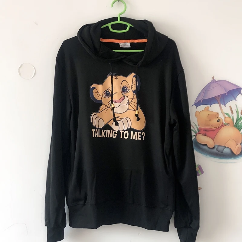  Pstyle Hoodie for Men and Women Fashion Lion King Print Hoodies Womens Harajuku Graphic Pullovers L