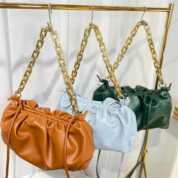 

Louis Brand 2020 New Fashion Casual Cloud Bags High Quality Simple Armpit Bags Luxury Chain Shoulder Messenger Bags Sac A Main