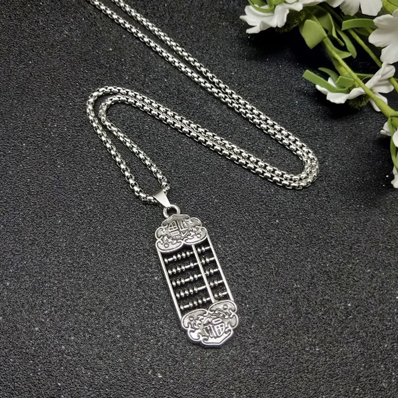 

JUCHAO Jewelry Stainless Steel Necklace Women Wishful Thinking Pendant Ins Net Red Same Hip Hop Fashion Men Sweater Chain