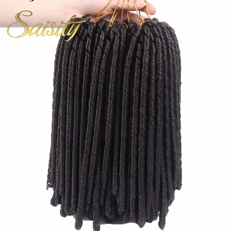 Soft Faux Locs Synthetic Crochet Braiding Hair Extension Jamaican Bounce 14" 30 Roots/Pack Crotchet Braids Goddess Saisity