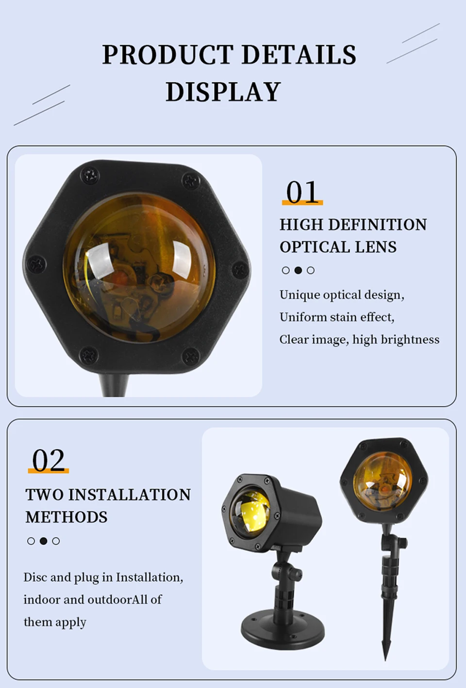 Waterproof Tree Light Waterproof Spotlight LED Stage Moving Laser Light DJ KTV L