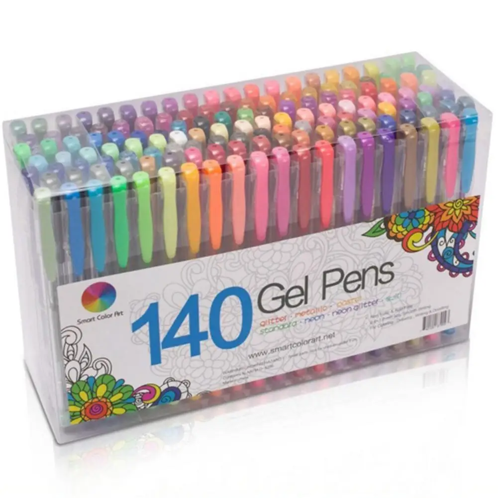 2/24/36/48 cores gel caneta recargas brilho coloração desenho pintura ofício allpoint canetas marcador escritório material escolar canetas de gel 1