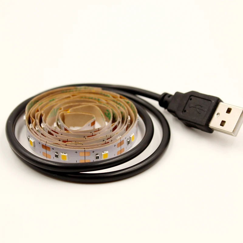 usb led strip 5v rgb waem white white 0.5m 1m 2m 3m 5m Flexible led light ribbon diode tape backlight television TV lights