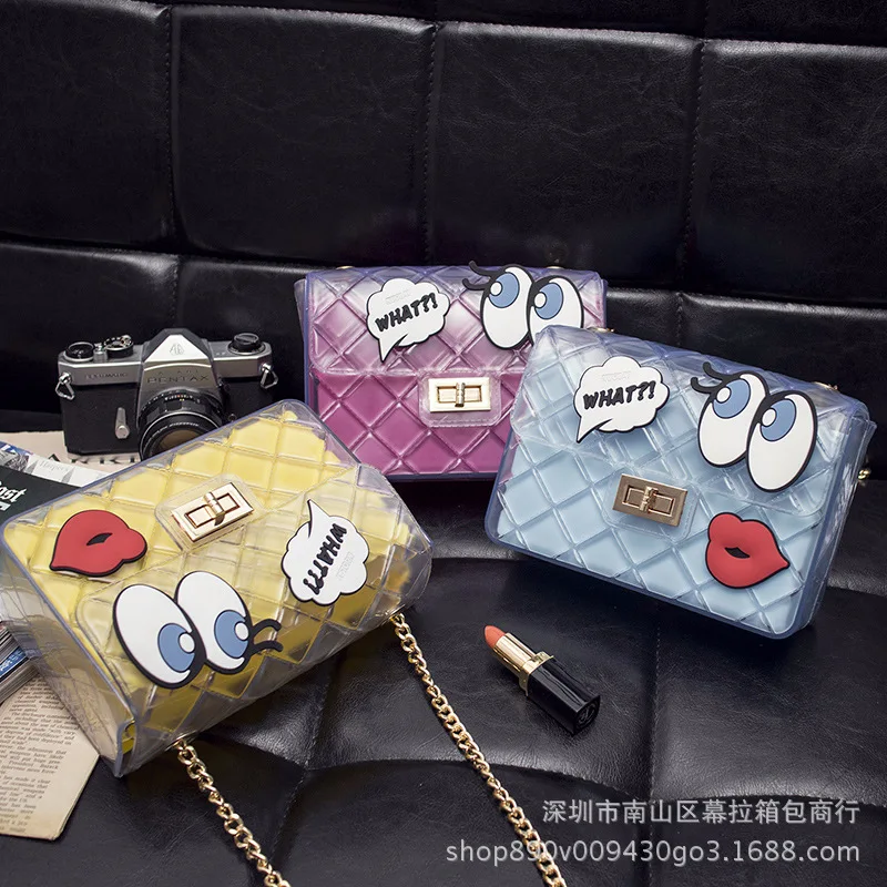 

2018 Spring And Summer New Style Korean-style Lock Shoulder Gel Bag