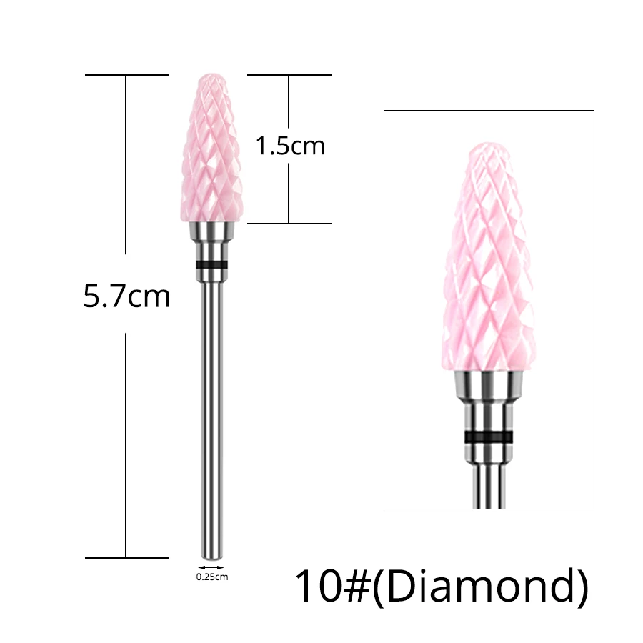 10 Alileader Nail Draill For Electric Drill Ceramic Drill Nail For Nail Art Instrument Safe Cutter For Cutter Manicure - Цвет: 10