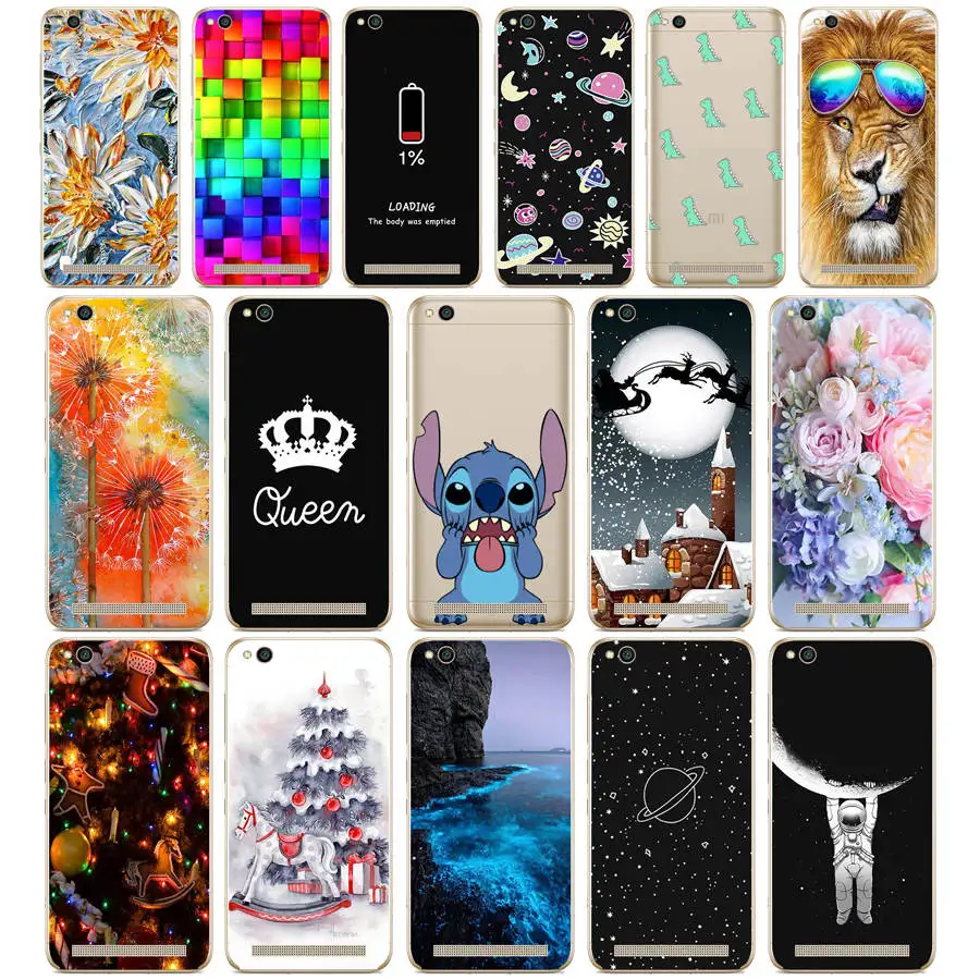 

Case For Xiaomi Redmi 5A Case Cover Silicon Case For Xiaomi Redmi 5A Cover Cat Flower Cartoon Fundas For xiaomi Redmi 5A Capa