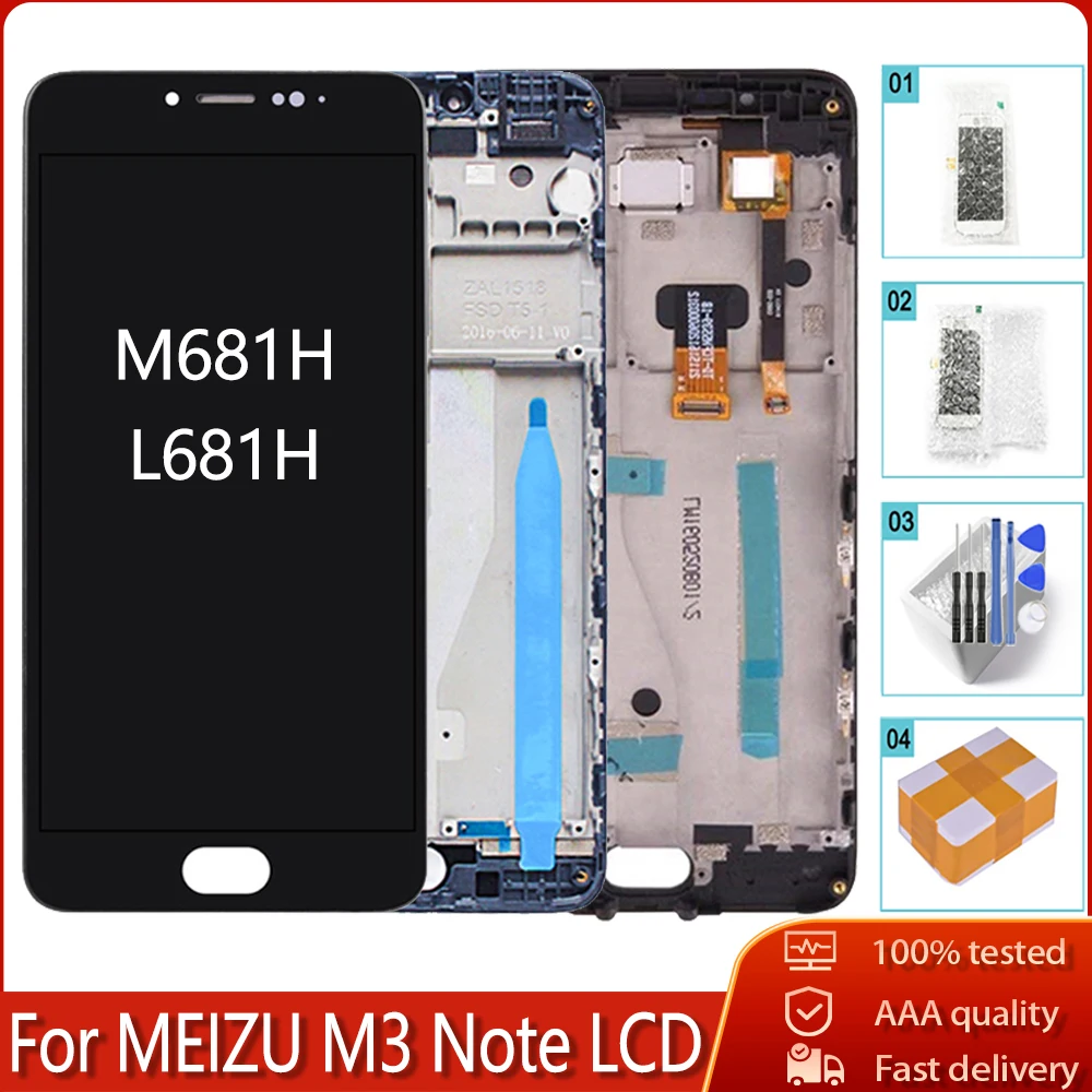 5 &quotIPS ЖК-дисплей для Meizu M3 Примечание Дисплей L681H M681H кодирующий преобразователь
