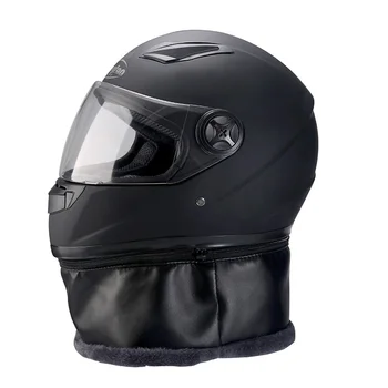 

Full Face Motorcycle Street Bike Helmet With Removable Winter Neck Scarf