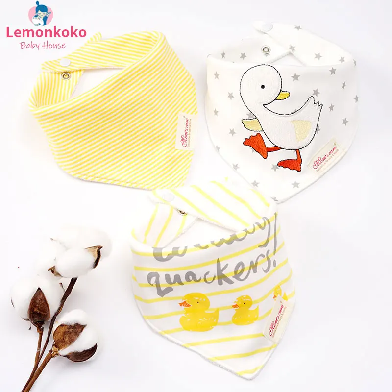 [Momscare] 3 шт./лот модные детские нагрудники для новорожденных водонепроницаемые