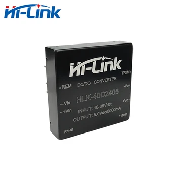 Módulo convertidor de 18-36V a 5V, 8A, 40W, Salida DC a CC, módulo de aislamiento dcdc de alta enlace, HLK-40D2405 2