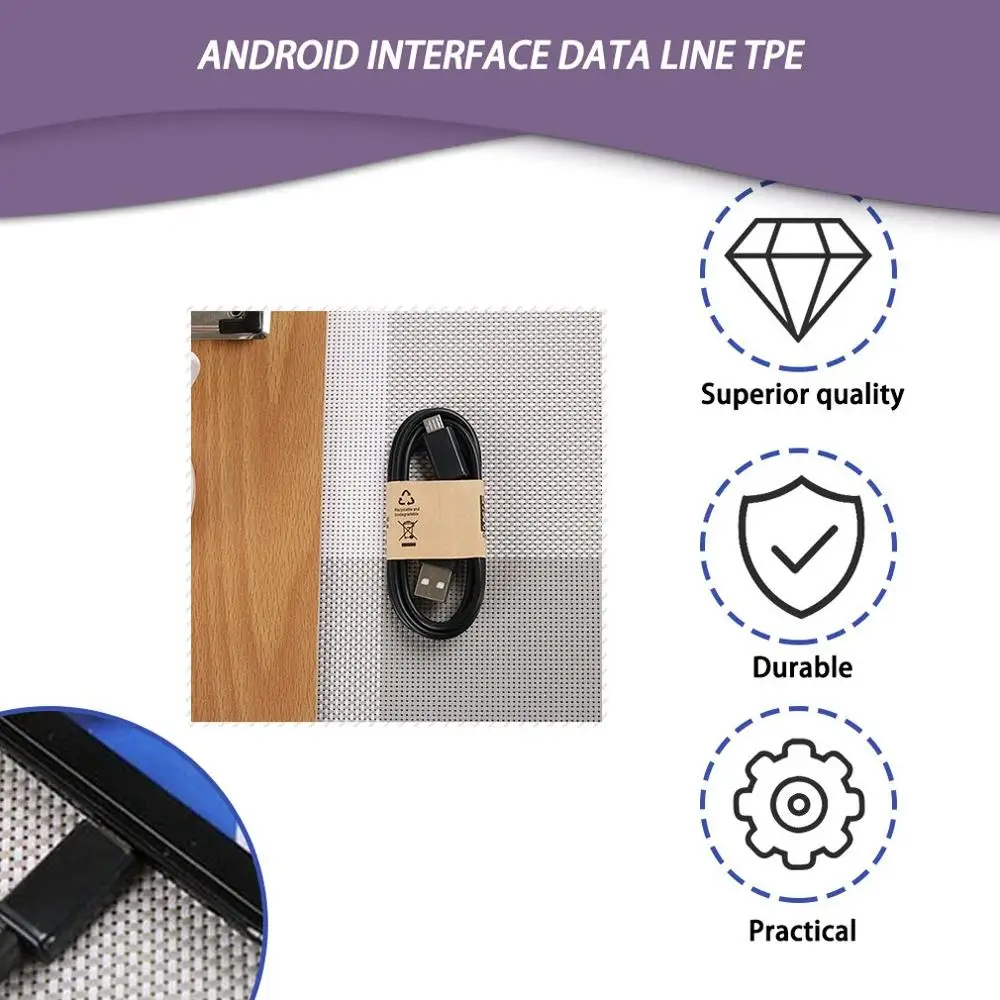 Micro USB Cable 2A Fast Charging Mobile Phone Charger Cable 85cm Date Cable for Sumsung Xiaomi Huawei Android Tablet