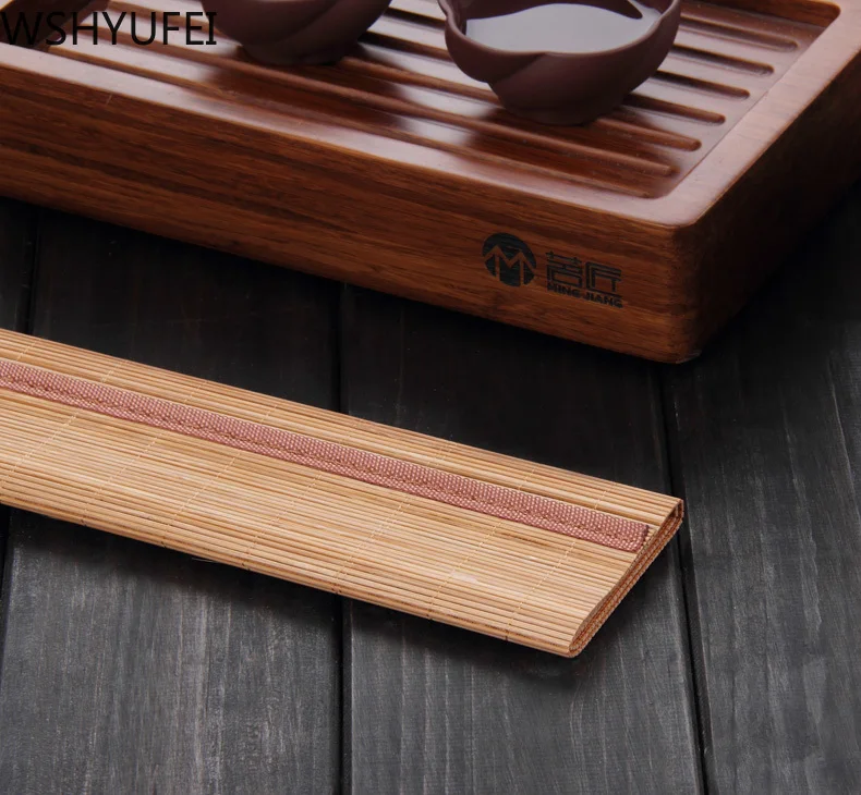Чайный набор бамбуковый коврик Rongxi бамбуковый знак чайный коврик бамбуковый занавес бамбуковый поднос Защита от царапин