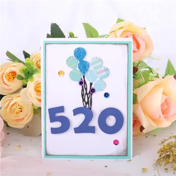 

Eastshape 0-9 Digit Metal Cutting Dies with Ballon for Scrapbooking Card Making Embossing Cuts Paper Stencil Craft Figure Dies