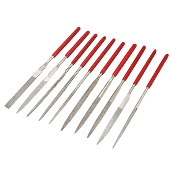 

10 Pcs Square Oval Crossing Stone Metal Diamond Needle Files