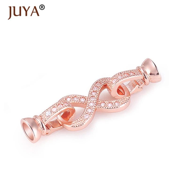 3 Types of Fashion Jewelry Clasps Hooks For DIY Beaded Bracelets Necklaces Jewelry Making Accessories - Цвет: rose gold