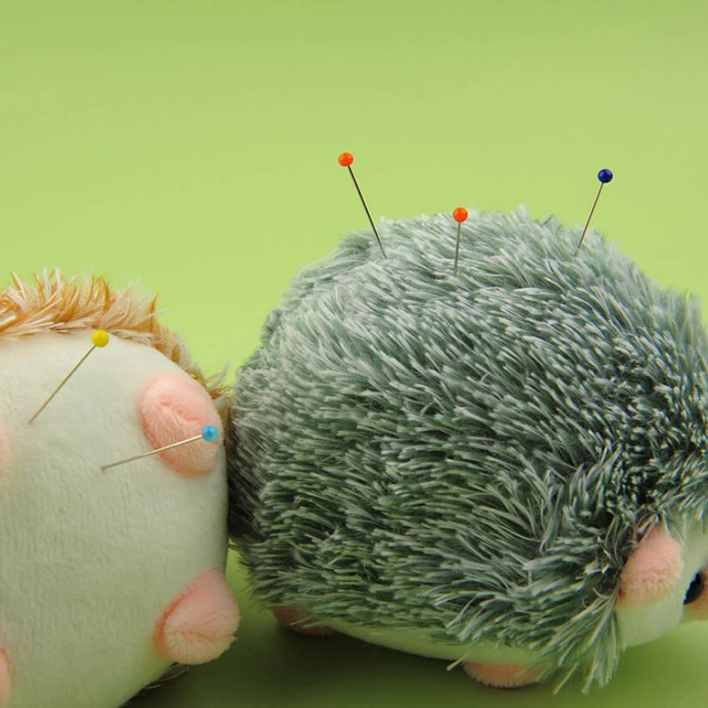 Hedgehog Shape Cute Sewing Pin Cushion Soft Cotton Fabric Needlework Accessory