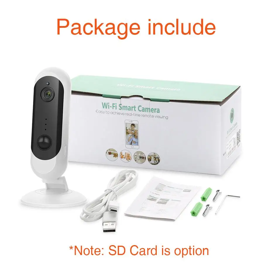 1080P HD Battery Security WiFi Camera H.265 PIR Human Detect Cloud Audio Wireless Home Security IP Camera Wire-Free CCTV Camera