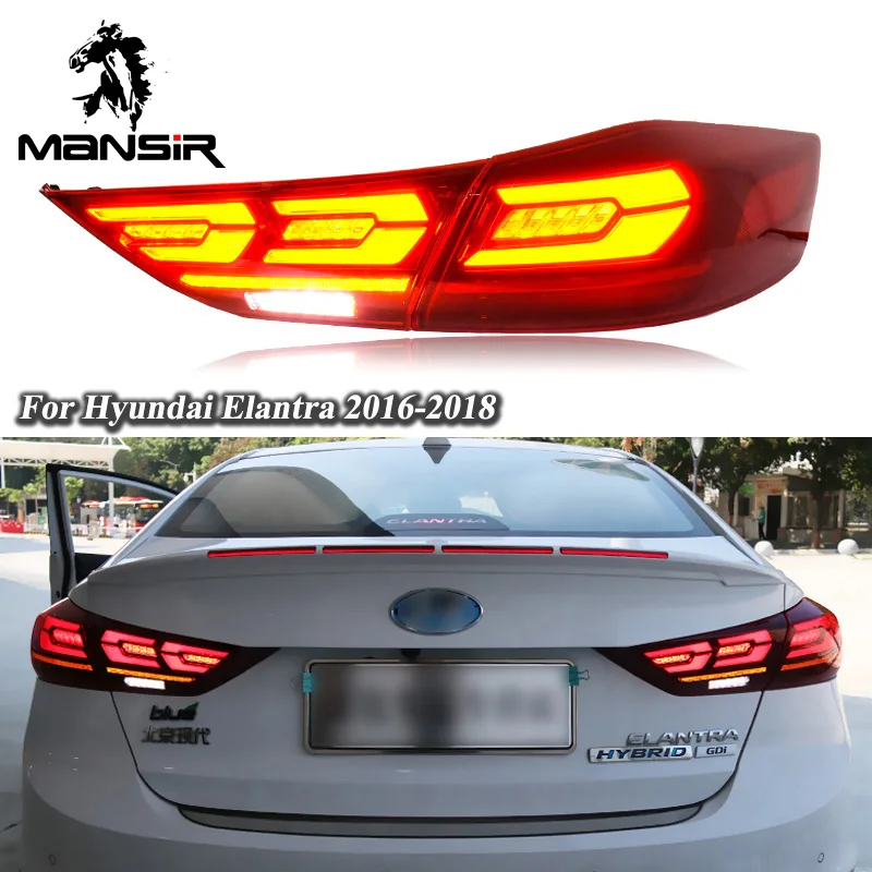 US $405.00 Car LED Tail Light For Hyundai Elantra Avante 2016 2017 2018 2019 2020 Rear Running Light Brake Reverse Lamp Turnning Taillight