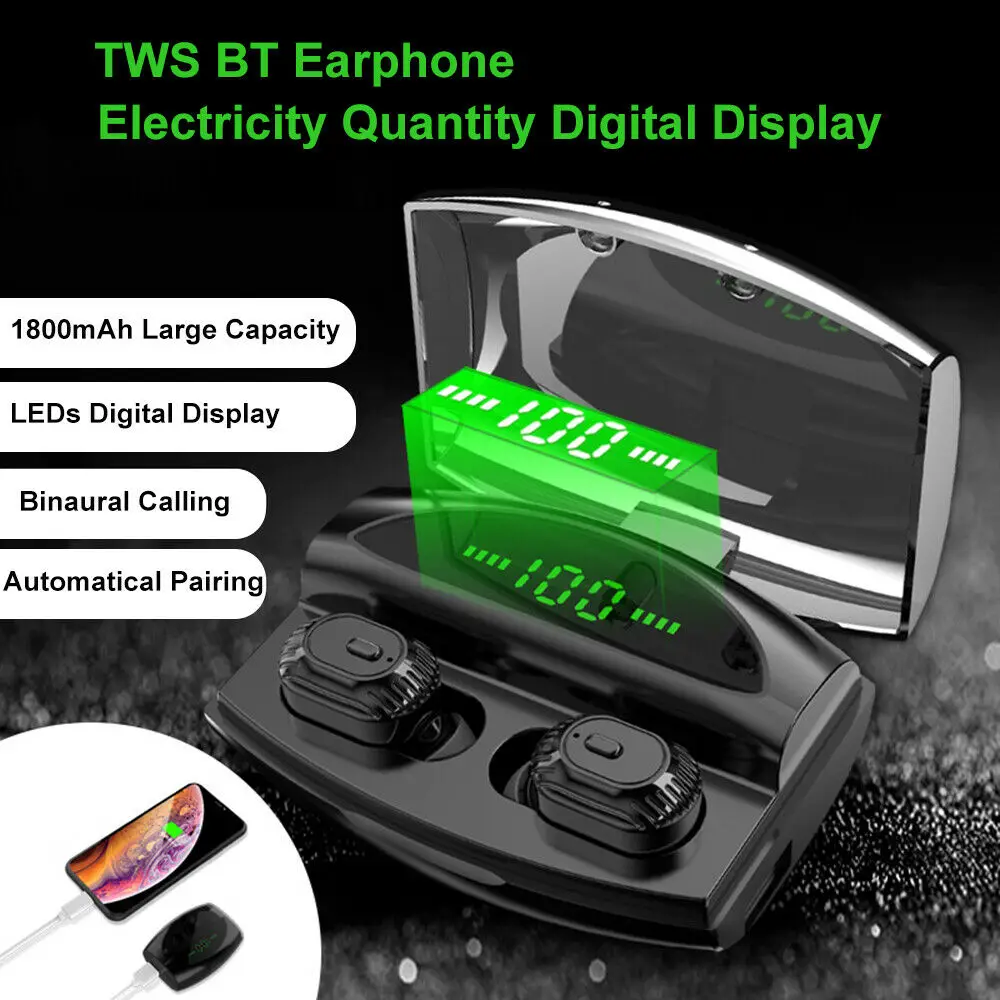 XG-20 Bluetooth 5,0 гарнитура TWS беспроводные наушники мини стерео наушники светодиодный цифровой дисплей