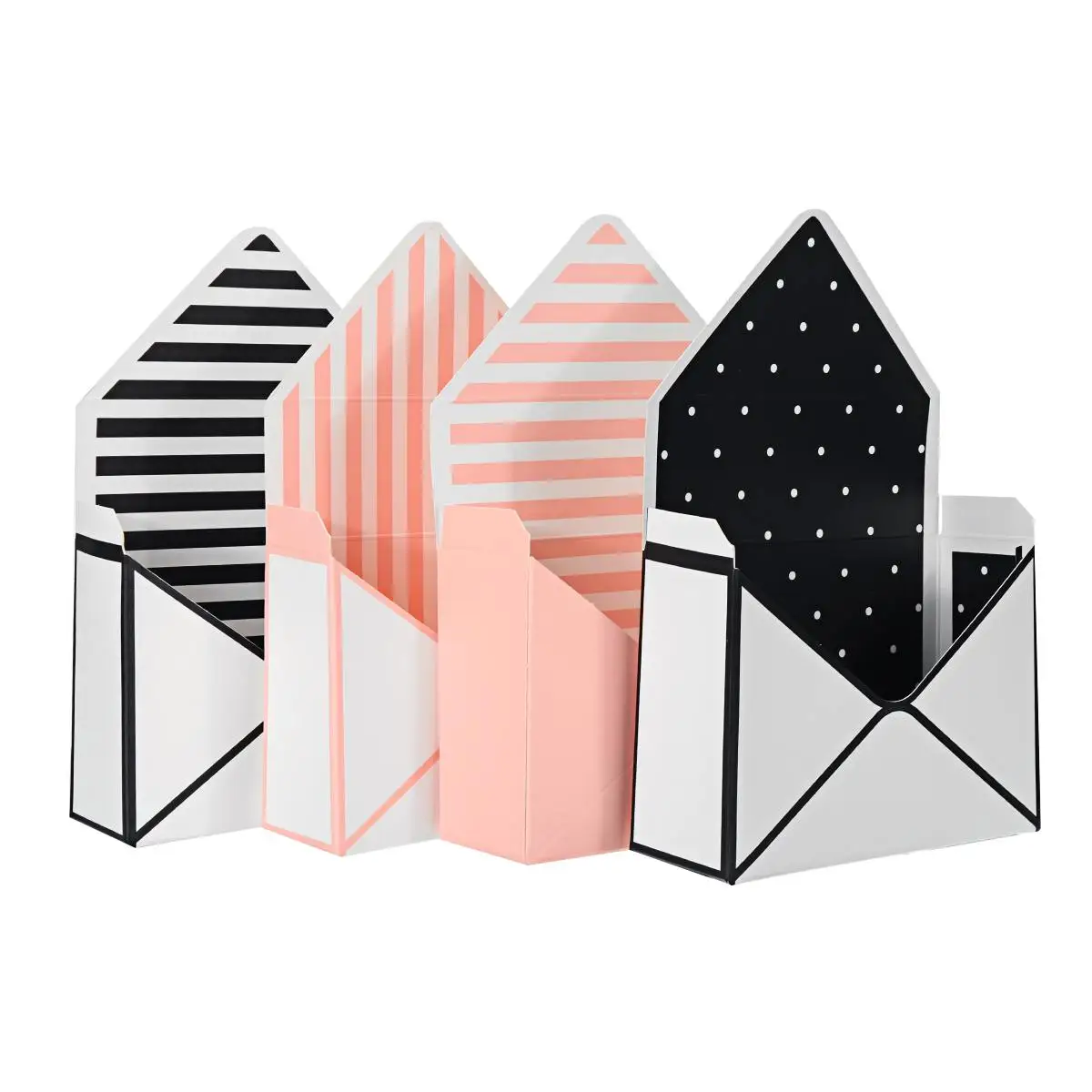 

12Pcs/Set Bouquet Gift Box Folding Envelope Flower Boxes Hand Holds Floral Bouquet Paper Box Romantic Flower Paper Holder Decor